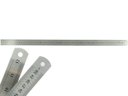 Ver imagem 2 de Kit Com 2 Régua Metal Inoxidável Marcação De Baixo Relevo Uso Escolar Escritório Engenheiro Profissi