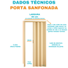 Porta Sanfonada Pvc 0,60x2,10 Multilit Bege - 3