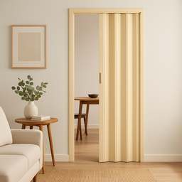 Porta Sanfonada Pvc 0,60x2,10 Multilit Bege - 1