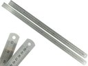 Ver imagem 1 de Kit 2 Réguas Escolar De Metal Aço Inox Tamanho 50 e 60 cm Engenheiro Escritório Resistente Marcação 