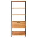 Ver imagem 2 de Estante Multiuso Componível 73,5cm 5 Prateleiras 1 Porta E95 Pradel Móveis-freijó/preto Fosco
