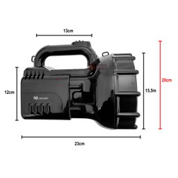 Lanterna  Farolete Holofote Farol Recarregável Led 100w Fazenda Sitio Chácara - 5