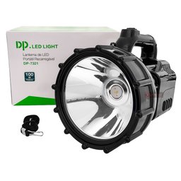 Lanterna  Farolete Holofote Farol Recarregável Led 100w Fazenda Sitio Chácara - 1