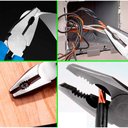 Ver imagem 2 de Alicate Universal 20 Cm Cabo Emborrachado Isolado de Aço 8" Pol