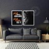 Conjunto de 2 quadros decorativos Evangélico - Seja forte como Ele é - 2
