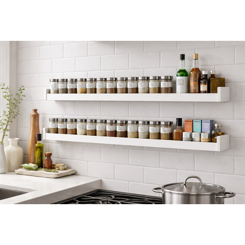 Kit 2 Prateleira Decorativa Porta Temperos Suporte 70cm