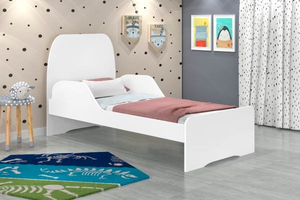Cama Juvenil Personagens Desenho Branca - LV MÓVEIS:Vingadores - 2