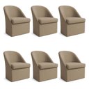 Ver imagem 1 de Kit 6 Poltronas Decorativas Malli Boucle - Pallazio Cor:Capuccino