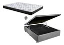 Ver imagem 1 de Cama Box Baú Casal Conforto Sintético Cinza + Colchão Casal Conforto Espuma D33 28x138x188