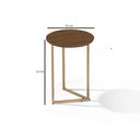 Ver imagem 2 de Conjunto de Mesa de Apoio Jade Sala Estar Pé de Aço Luxo
