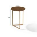 Ver imagem 4 de Conjunto de Mesa de Apoio Jade Sala Estar Pé de Aço Luxo