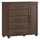 Ver imagem 2 de Cômoda Decorativa Madeira Maciça Naipe 5 Gavetas Café - G74 - Gran Belo