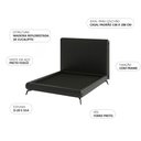 Ver imagem 3 de Cama Casal Pés Ferro Nami com Cabeceira Parise Corano Preto - Nexta Casa