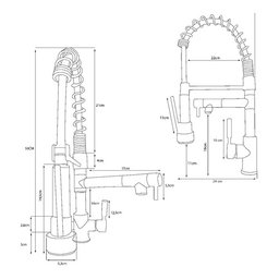 Torneiras de Cozinha Monocomando 50cm com Trava de Acionamento Gourmet Tutto Home Cromada - 9