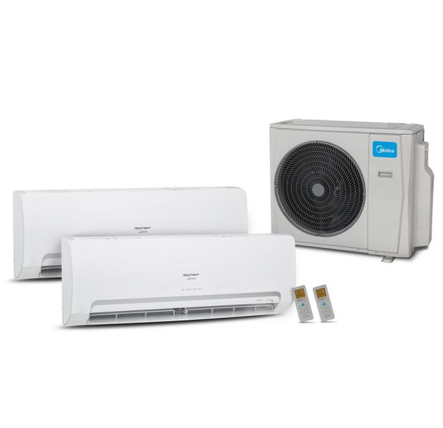 Ar Condicionado MultiSplit HW Inverter 18.000 BTU (1x9.000 + 1x12.000) Quente Frio 220V