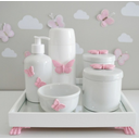 Ver imagem 1 de Kit Higiene Bebê Borboletas Porcelanas Mini Térmica