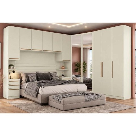Quarto Modulado Henn Seletto 6 Peças 11PTAS QM13 Areia