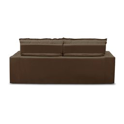 Sofá Retrátil e Reclinável 2 lugares com Molas 1,50m Livia Suede Marrom Adonai Estofados - 9