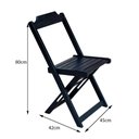 Ver imagem 2 de Jogo De Mesa De Madeira 1,20X70 C/ 04 Cadeiras Preto - Preto