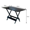 Ver imagem 3 de Jogo De Mesa De Madeira 1,20X70 C/ 04 Cadeiras Preto - Preto