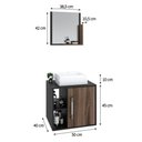 Ver imagem 5 de Conjunto Balcão com Cuba Q32 e Espelheira Soft 500 Preto Ônix com Carvalho Dark Preto Ônix com