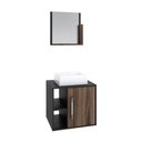 Ver imagem 2 de Conjunto Balcão com Cuba Q32 e Espelheira Soft 500 Preto Ônix com Carvalho Dark Preto Ônix com