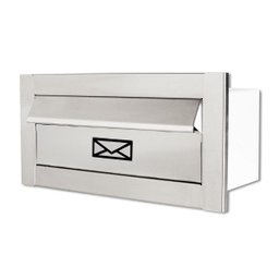 Caixa De Correio carta Frente em Inox escovado 20 cm profundidade - 1