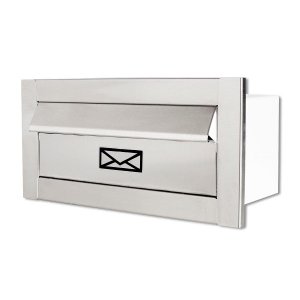 Caixa De Correio carta Frente em Inox escovado 20 cm profundidade