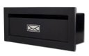 Ver imagem 1 de Caixa Correio Techinox Carta Luxo Linear Preta Fosca 20 Cm Profundidade