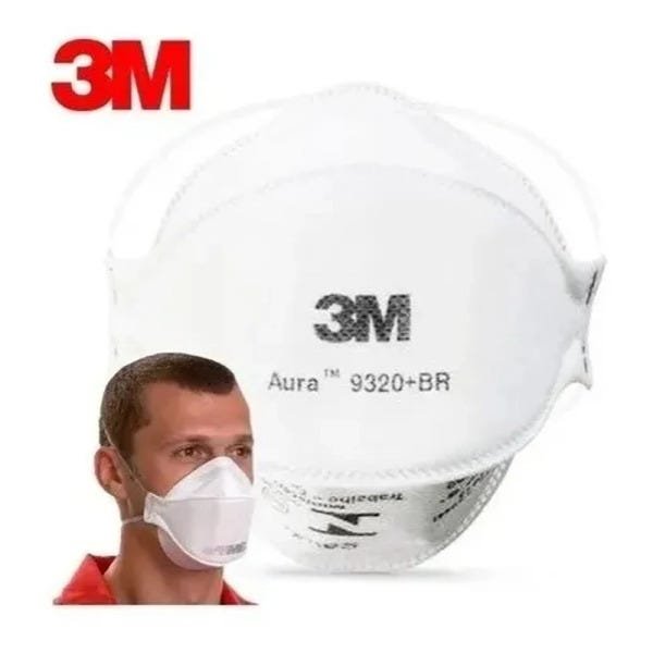 Máscara 3M Aura 9320+Br Pff2 N95 Respirador sem Válvula 1 Unidade