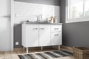 Ver imagem 3 de Balcão Gabinete para Cozinha Gabriela 120cm 3 Portas 1 Gaveta:branco