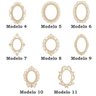 Kit 15 Moldura placa mdf Oval 14 cm opção 8 modelos arabesco - Modelo 5 - 1