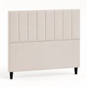 Ver imagem 6 de Cabeceira Estofada Elen Moderna para Quarto Cama Box Casal 140 cm Tecido Suede Bege