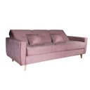 Ver imagem 4 de Sofá Cama Pâmela com Baú 3 Lugares em Veludo Matrix