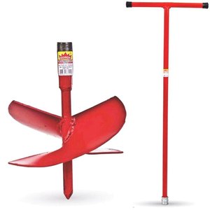 Kit Cavadeira Espiral Broca Trado Perfurar Coroa 6" + Cabo 3/4 1 Metro