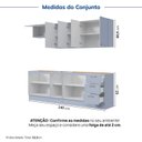 Ver imagem 6 de Cozinha Planejada 6 Peças 3 Aéreos 3 Balcões sem Tampo Marselha CabeCasa MadeiraOriginals Azul/Sereno