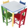 Mesa Infantil com 4 Cadeiras de Madeira Mdf Estudo 60x60cm - 1