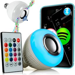 Lâmpada Musical de Led Rgb Bluetooth + Controle Remoto E-27 Bivolt - 2