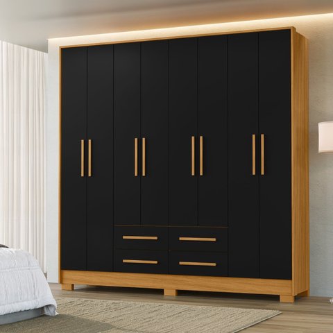 Guarda Roupa para Dormitorios Casal 202cm Roupeiro Premium Grande e Amplo Espaço
