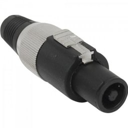 Conector Speakon de Linha Macho 4 Pólos Pgsp0004 Preto/cinza Storm - Pct / 10 - 1