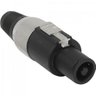 Conector Speakon de Linha Macho 4 Pólos Pgsp0004 Preto/cinza Storm - Pct / 10 - 1