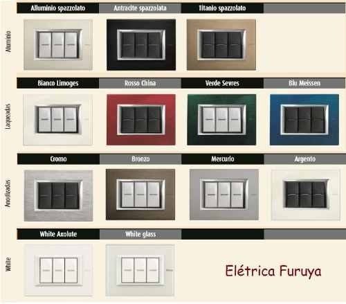 Placa 4X2 Bticino Axolute Alluminio Spazzolato - CONSULTE DISPONIBILIDADE - 6
