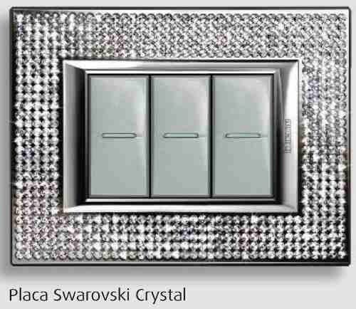 Placa 4X2 Bticino Axolute Alluminio Spazzolato - CONSULTE DISPONIBILIDADE - 4