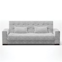 Ver imagem 7 de Sofá Cama 02 Lugares Lisboa Suede Pés De Madeira Cor Cinza