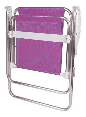 Cadeira para Praia Piscina Dobrável em Alumínio Mor Lilas - Lilás - 6