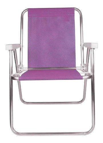 Cadeira para Praia Piscina Dobrável em Alumínio Mor Lilas - Lilás - 1