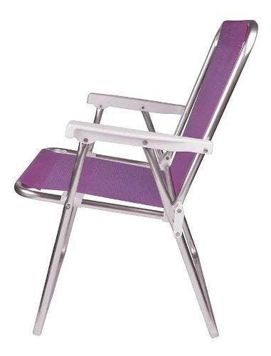 Cadeira para Praia Piscina Dobrável em Alumínio Mor Lilas - Lilás - 3