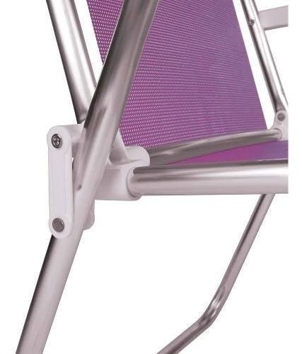 Cadeira para Praia Piscina Dobrável em Alumínio Mor Lilas - Lilás - 5
