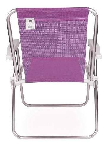 Cadeira para Praia Piscina Dobrável em Alumínio Mor Lilas - Lilás - 7