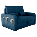 Ver imagem 5 de Sofá Cama com Baú Gorteen Veludo Azul